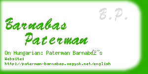 barnabas paterman business card